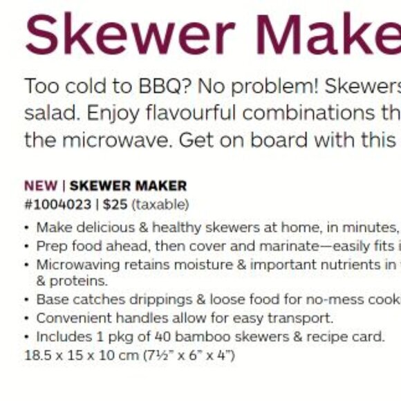Epicure Skewer Maker Microwave Shish Kabobs - Picture 5 of 5